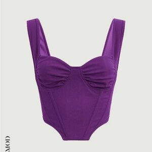 SHEIN MOD Purple Corset Top *WITH TAGS* *SOLD OUT ON SHEIN*